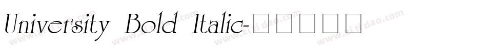University Bold Italic字体转换